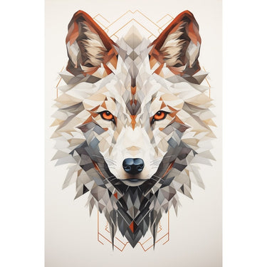 Geometric Wolf Canvas